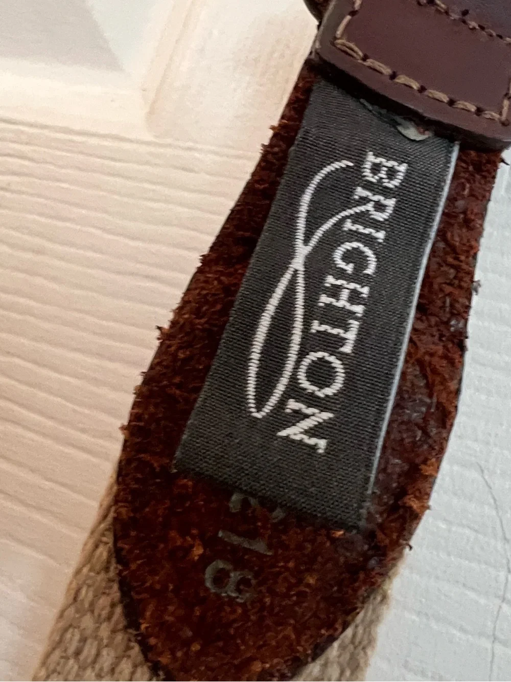 Brighton Brown Leather Belt with Gold Fish Accents
